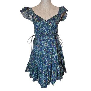 Hill House Lucia Dress XXS Midnight Garden Ruffle Cottagecore Kentucky Derby